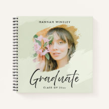 Light Green Add Your Photo Custom Graduation Guest