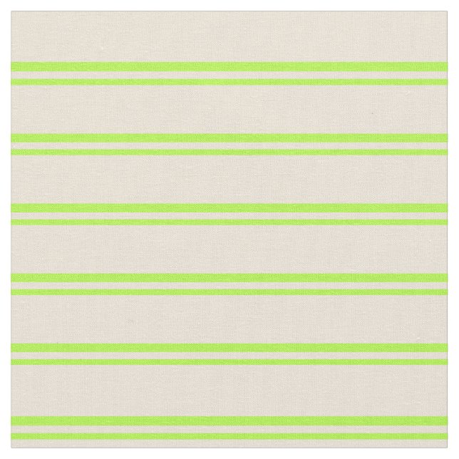 Light Green and Bisque Coloured Lines Fabric (Close Up)