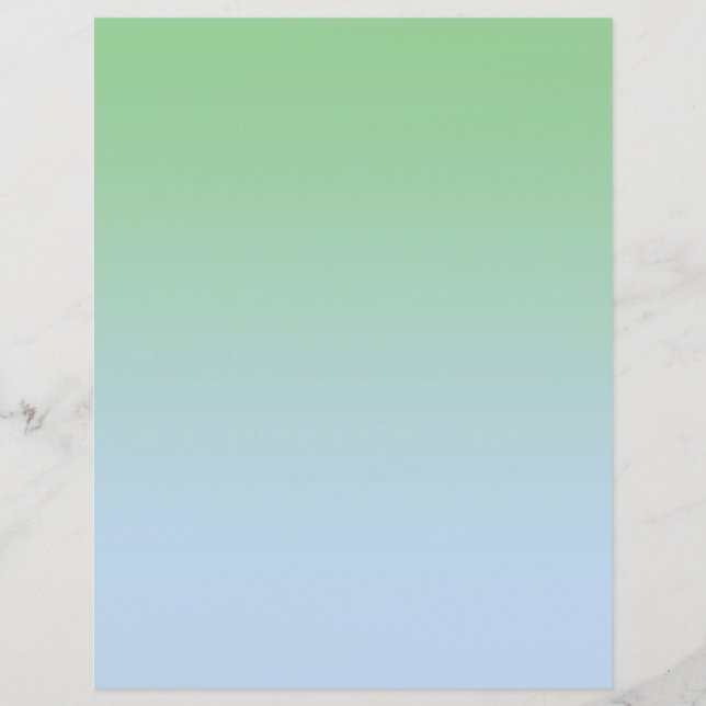 Light Green and Blue Gradient Paper (Front)