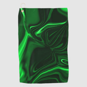 Light green and dark curves on dark background. golf towel