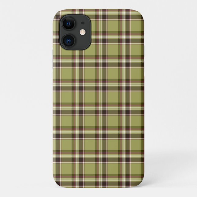 Light Green and Purple Plaid Case-Mate iPhone Case (Back)