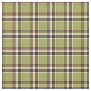 Light Green and Purple Rustic Plaid Fabric