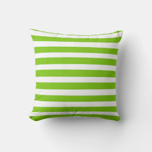 Light Green and White Stripes Cushion