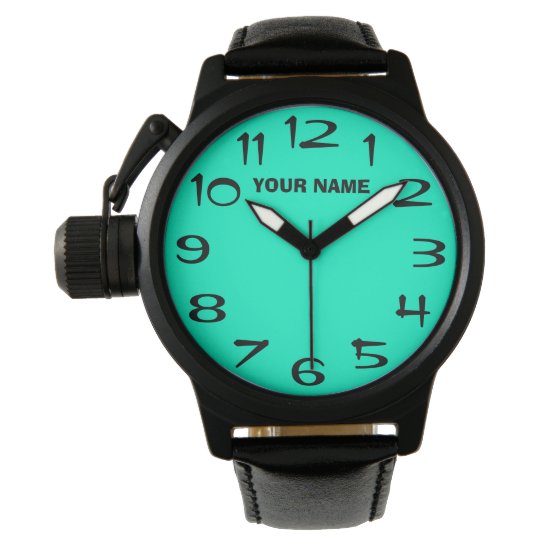 Light Green and Your Own Name Watch
