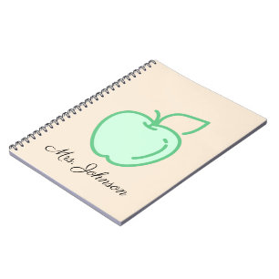 Light Green Apple Image Notebook