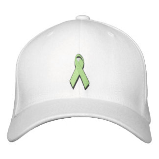 light green awareness ribbon embroidered hat