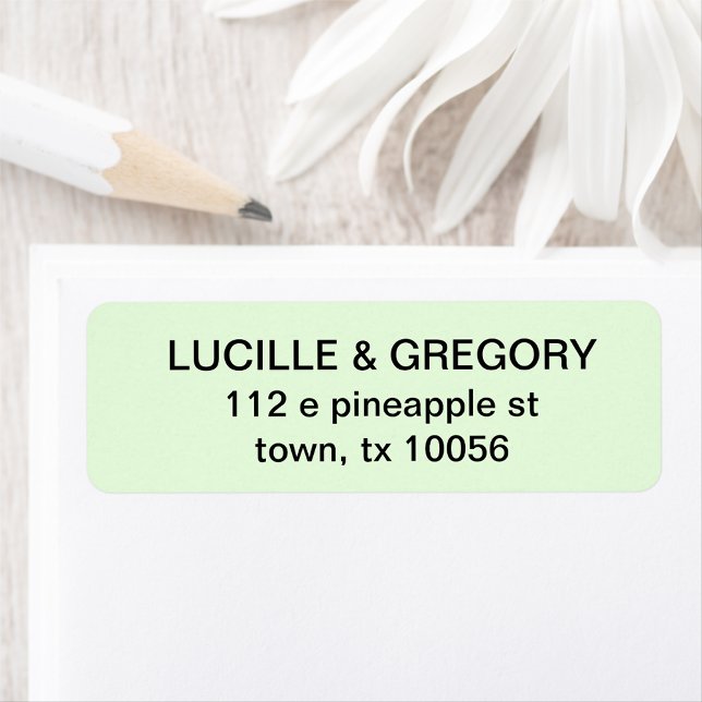 Light Green & Black Text Return Adress  (Creator Uploaded)