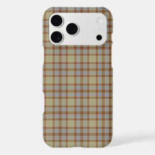 Light Green Blue Brown Plaid Tartan iPhone Case