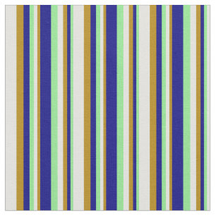 Light Green, Blue, Dark Goldenrod & Light Cyan Fabric