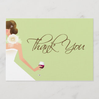 Light green bridal shower thank you card