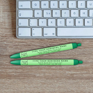 Light Green Business Brand on Ink Pen
