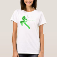 Light green butterfly awareness ribbon