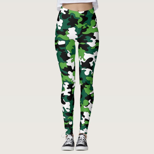 Light Green Camo Leggings (Front)