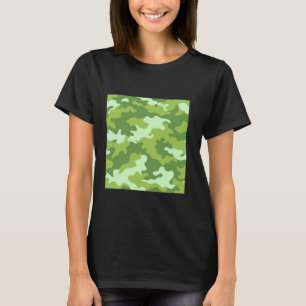 Light Green Camouflage Art Pretty Pattern Camo T-Shirt
