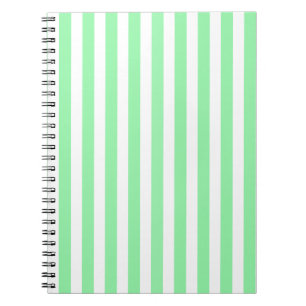 Light green candy stripes notebook