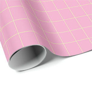 Light Green Cell Pattern Pink background. Wrapping Paper