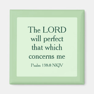 Light Green Christian Faith Bible Verse Scripture Magnet