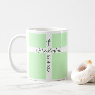 Light Green Christian Faith Healing Bible Verse Coffee Mug