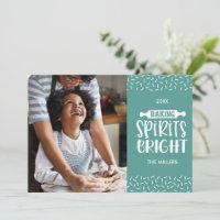 Light Green Christmas Baking Spirits Bright Photo