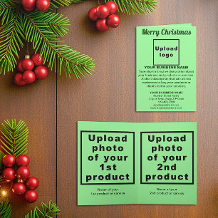 Light Green Christmas Business Folded Holiday Card