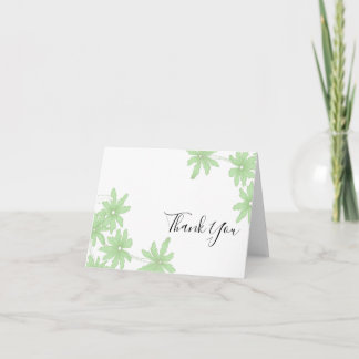 Light Green Daisies Thank You Note Card