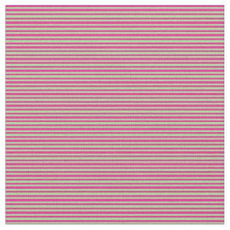 Light Green & Deep Pink Coloured Lines Pattern Fabric
