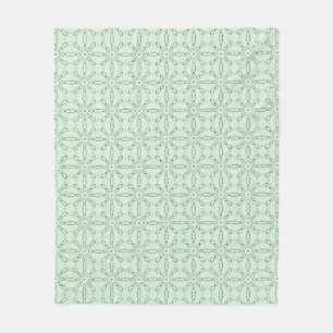 Light green doodle fleece blanket