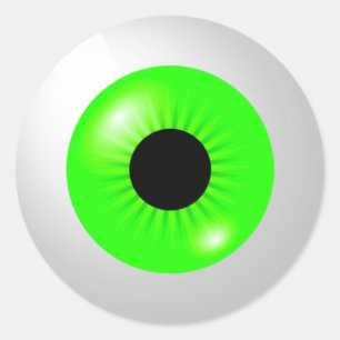 Light Green Eyeball Classic Round Sticker