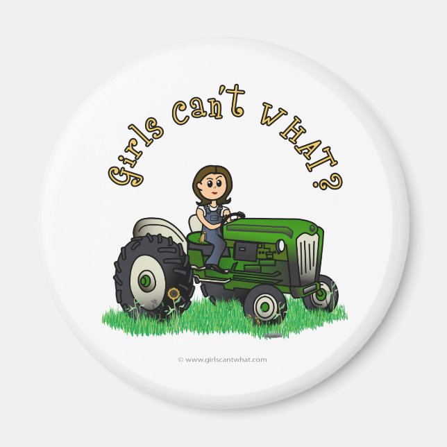 Light Green Farmer Magnet (Front)
