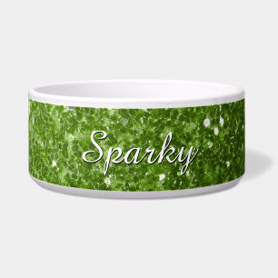 Light green faux glitter sparkles Personalise