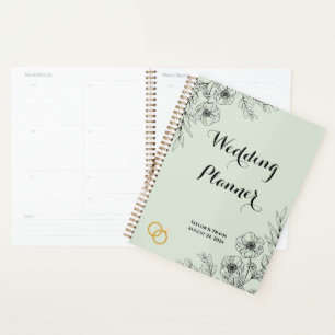LIGHT GREEN FLORAL WEDDING PLANNER