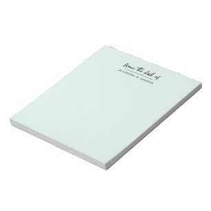Light Green From The Desk Of Simple Script Name Notepad