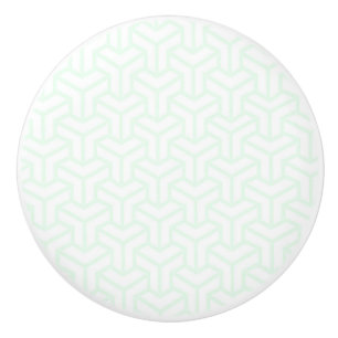Light green geometric ceramic knobs
