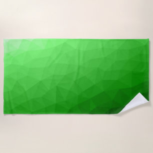 Light green gradient geometric mesh bright pattern beach towel