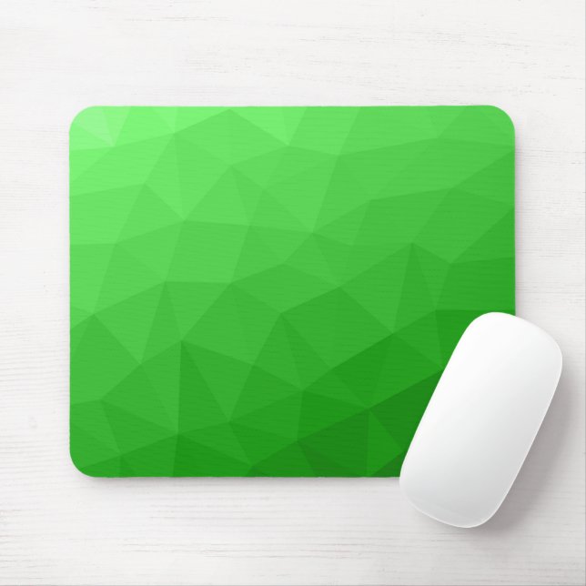 Light green gradient geometric mesh bright pattern mouse mat (With Mouse)