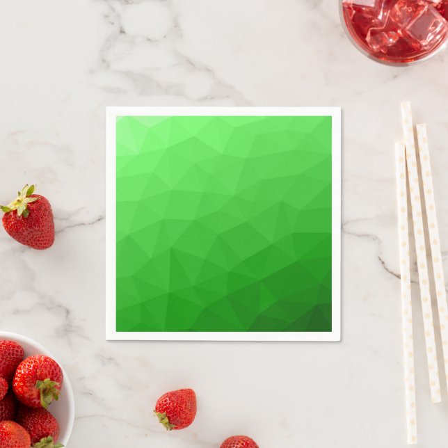 Light green gradient geometric mesh bright pattern napkin (Insitu)