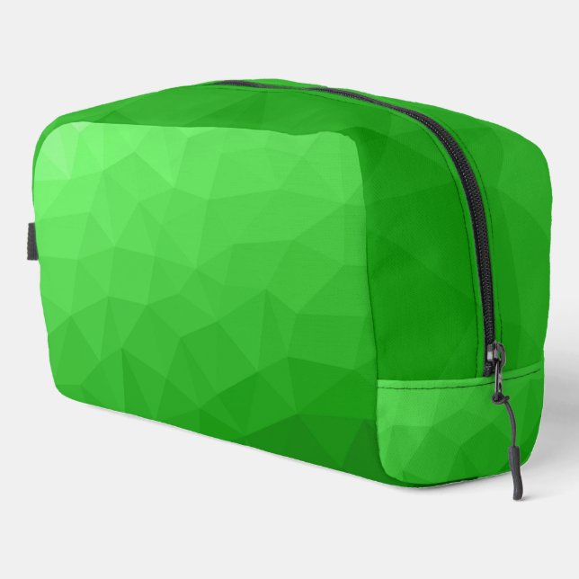 Light green gradient geometric mesh pattern dopp kit (Right Corner)