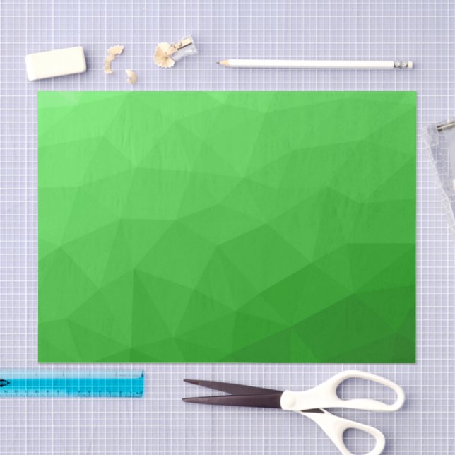 Light green gradient geometric mesh pattern tissue paper (Craft)