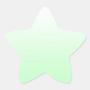 Light Green Gradient Jade Clear to Green Pastel Star Sticker