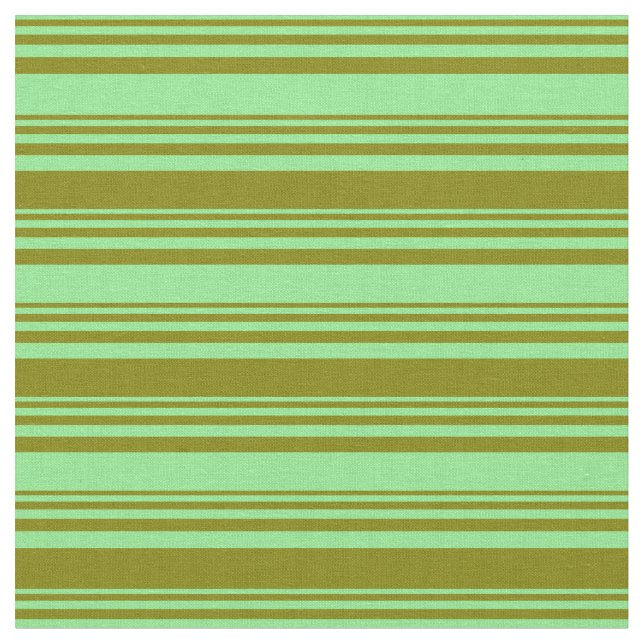 Light Green & Green Stripes Fabric (Close Up)