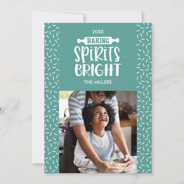 Light Green | Holiday Baking Spirits Bright Photo (Front)