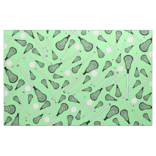 Light green lacrosse sticks pattern fabric