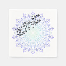 Light Green-Light Purple Diamond Edge Napkins