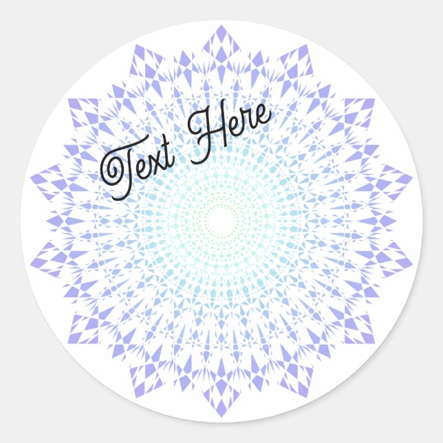Light Green-Light Purple Diamond Edge Stickers (Front)