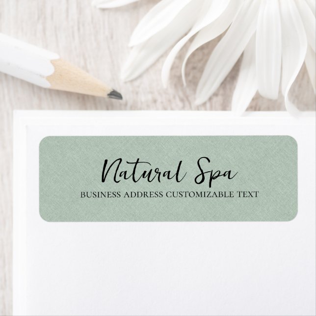 Light green  Linen Texture Print black Typography (Insitu)