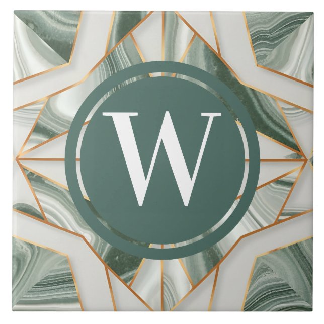 Light Green Marble Tile Sea Green Teal Stone (Front)