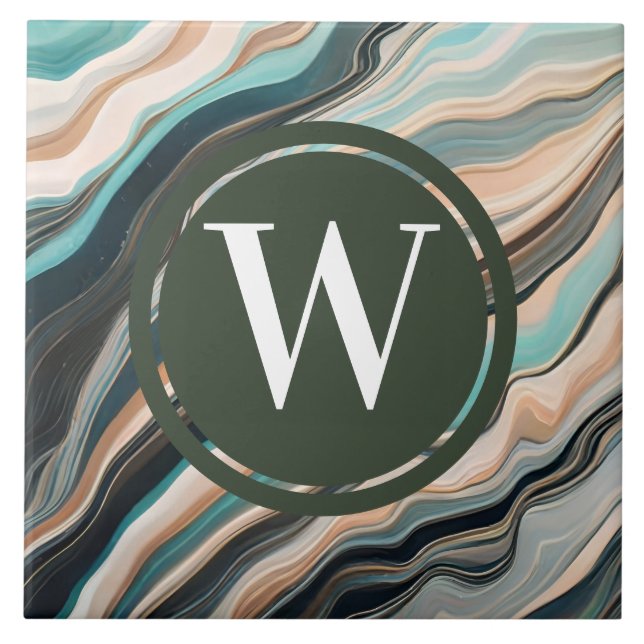 Light Green Marble Tile Sea Green Teal Stone (Front)