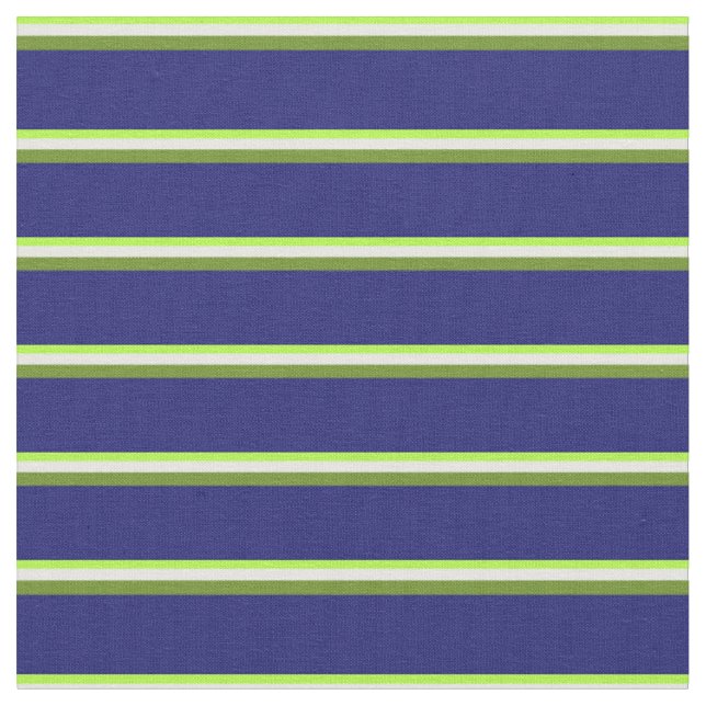 Light Green, Mint Cream, Green, and Midnight Blue Fabric (Close Up)