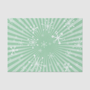 Light Green Modern Snowflakes Tissue Paper