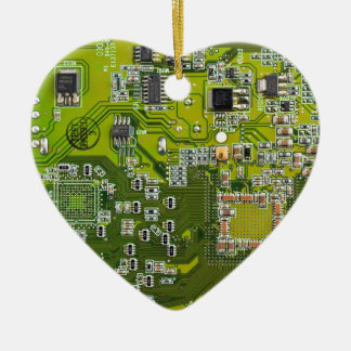Light Green PCB Circuit Board Design for IT Pros Ceramic Tree Decoration